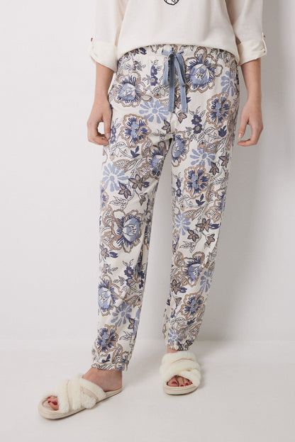 Women Secret_Long Carrot Trouser 100% Cotton Flowers_3709645_17_04