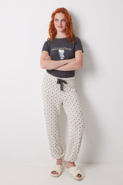Women Secret_Long Carrot Trouser with Checkered and Floral Print_3709648_96_03