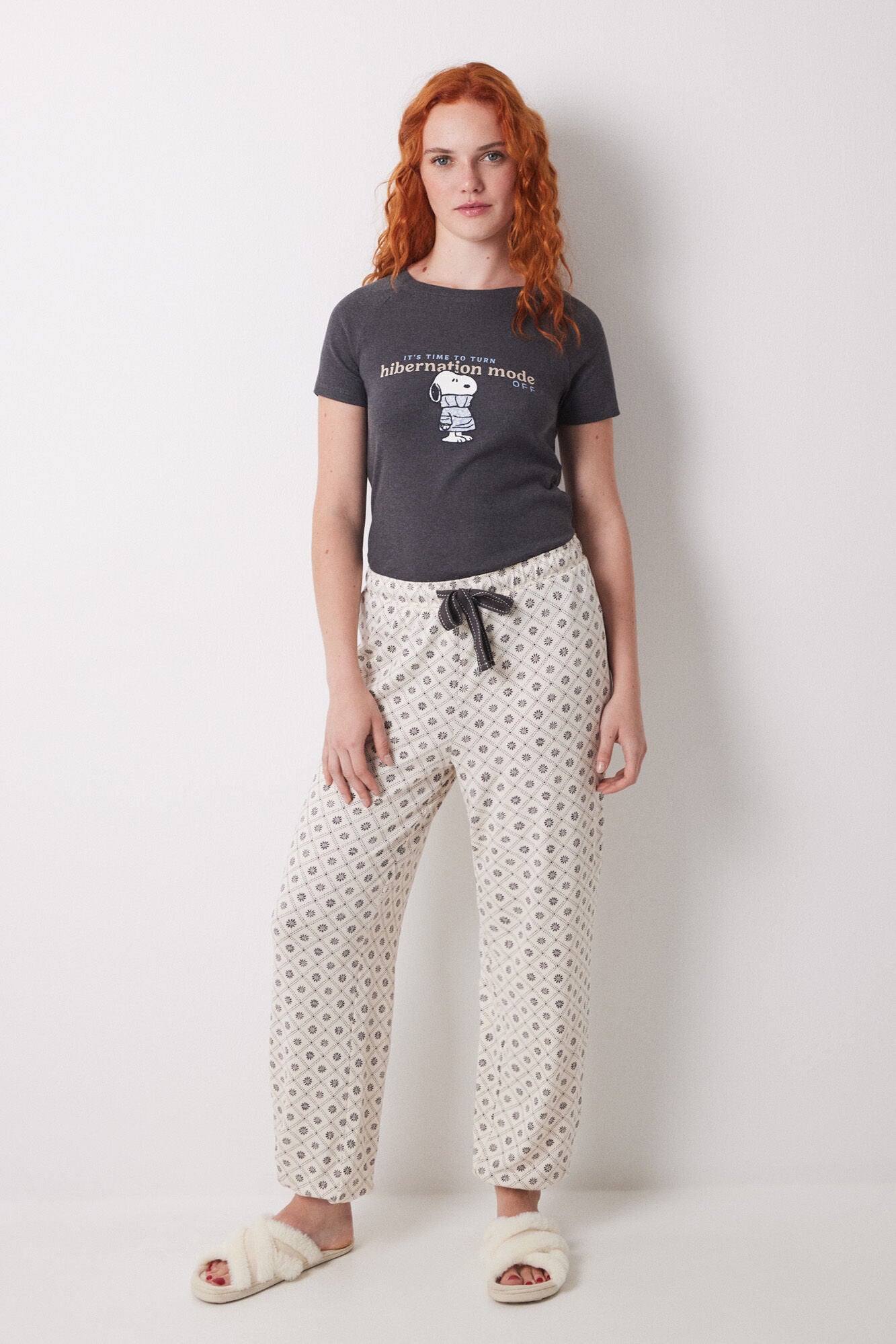 Women Secret_Long Carrot Trouser with Checkered and Floral Print_3709648_96_06