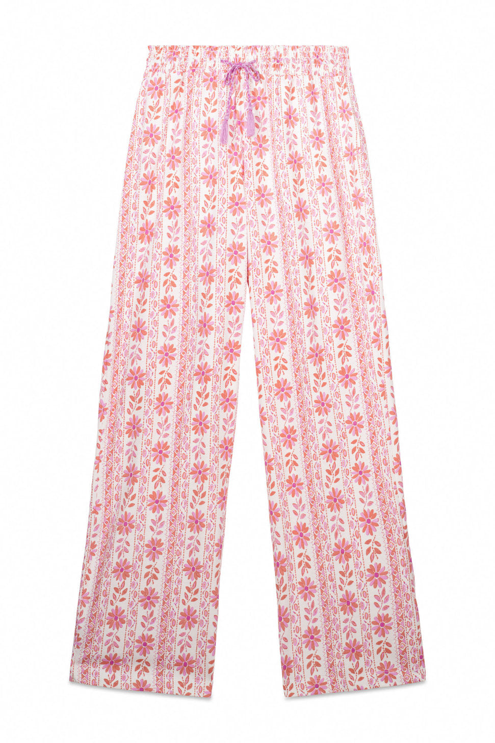Women Secret_Long Lounge Trouser 100% Cotton Flowers_3709652_73_05