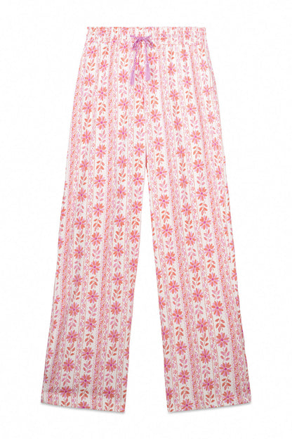 Women Secret_Long Lounge Trouser 100% Cotton Flowers_3709652_73_05