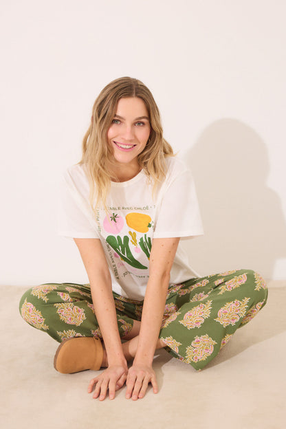 Women Secret_Long Lounge Trouser with Viscose Flowers_3709658_29_02
