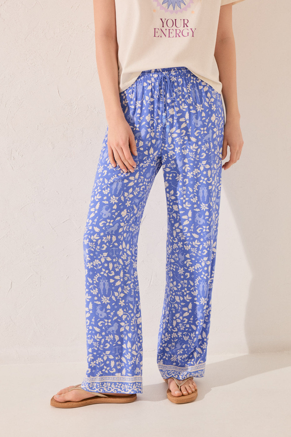 Women Secret_Long Blue Print Viscose Trouser_3709667_19_02