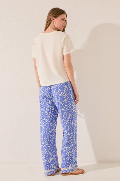 Women Secret_Long Blue Print Viscose Trouser_3709667_19_05