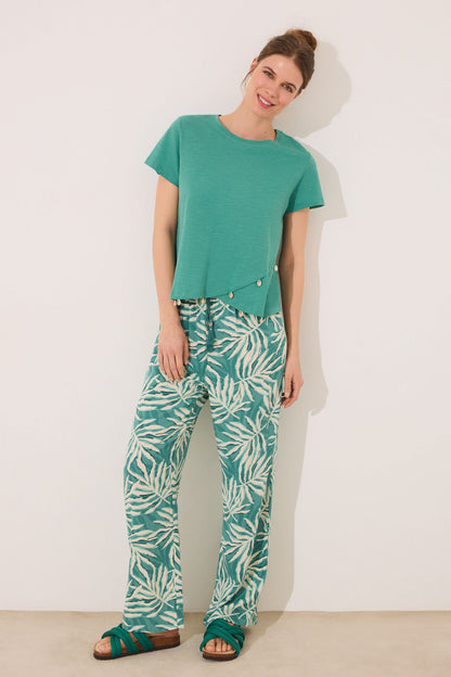 Women Secret_Viscose Trouser with Green Leaf Print_3709669_29_01