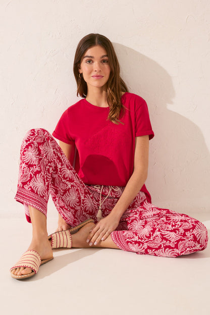 Women Secret_Long Viscose Trouser with Red Leaf Print_3709677_69_01