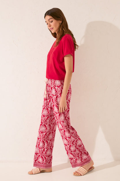 Women Secret_Long Viscose Trouser with Red Leaf Print_3709677_69_04