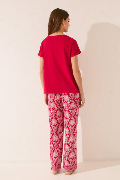 Women Secret_Long Viscose Trouser with Red Leaf Print_3709677_69_05