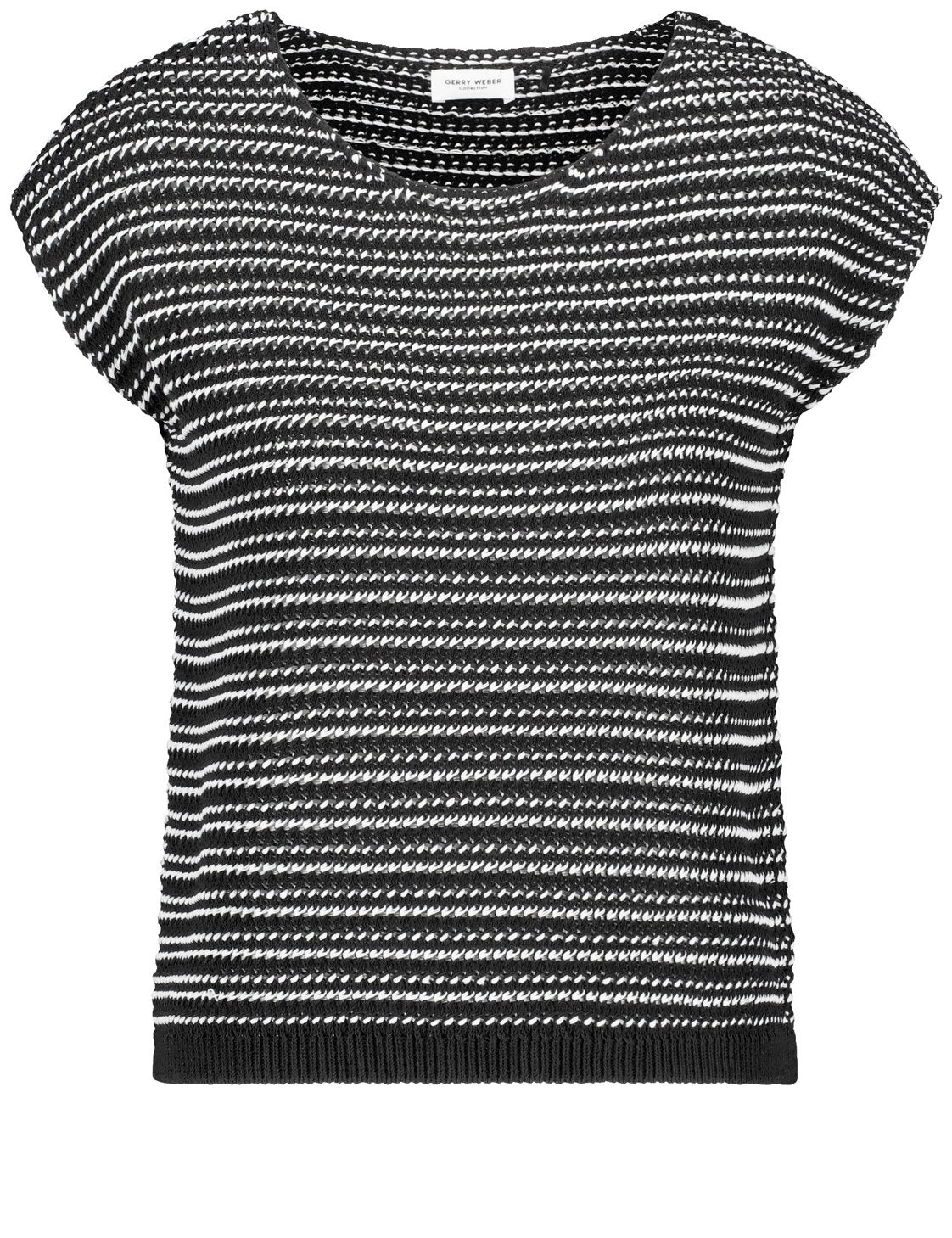 Striped Sleeveless Jumper In A Textured Knit_371021-35737_1090_07