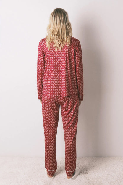 Women Secret_Red Print_Long Red Heart Print Classic Pyjamas_3792062_59_06