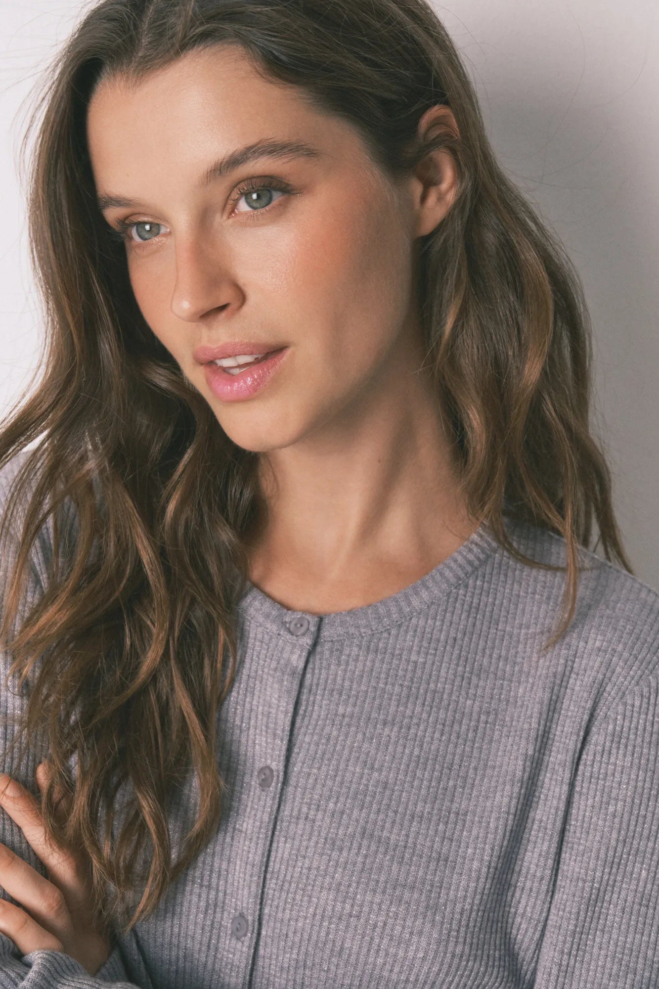 Women Secret_Charcoal Grey_Long Pyjamas Rib in Shiny Grey_3792065_40_04