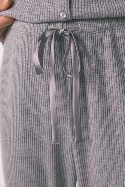 Women Secret_Charcoal Grey_Long Pyjamas Rib in Shiny Grey_3792065_40_05