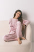 Women Secret_Pink_Long Pyjamas Pink Velvet Ribbed Pajamas_3792072_72_01