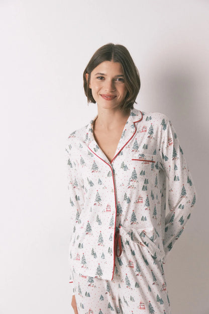 Women Secret_Ivory_Long White Christmas Print Classic Pyjamas_3792073_96_03