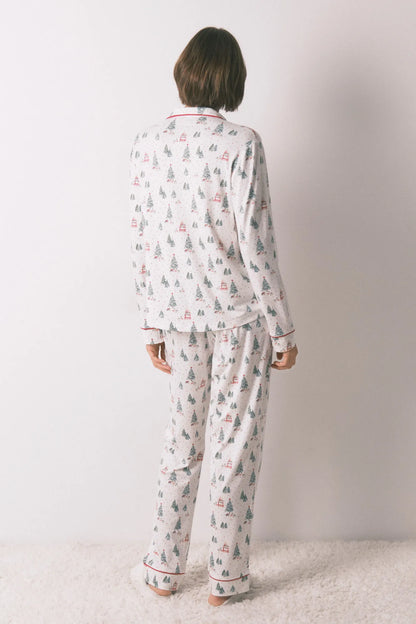 Women Secret_Ivory_Long White Christmas Print Classic Pyjamas_3792073_96_05