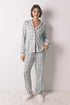 Women Secret_Ivory_Long Green Checkered Print Classic Pyjamas_3792074_96_01