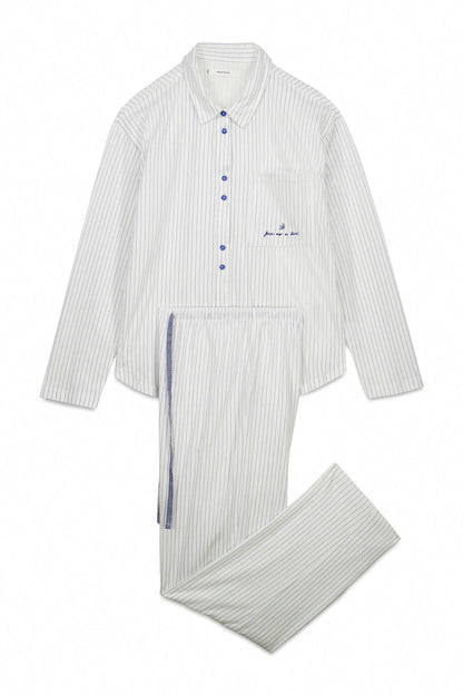 Women Secret_White Print_White 100% Cotton Classic Long Striped Pyjamas_3793062_97_06