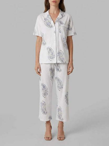 Women Secret_White Print_Blue Cotton Paisley Classic Pyjamas_3793067_97_00