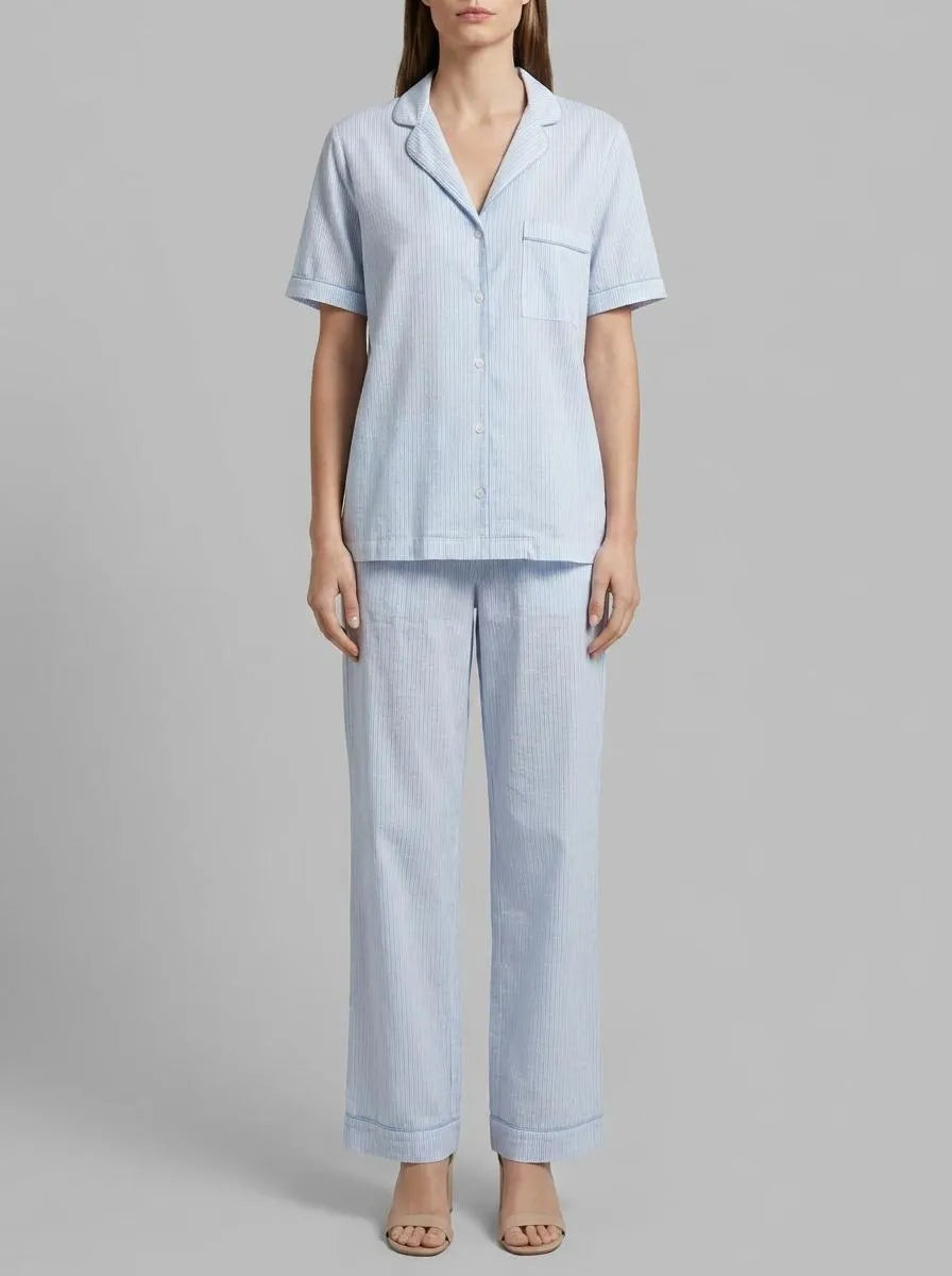 Women Secret Blue Print Women Blue 100% Cotton Printed Classic Pyjamas SKU: 3793069_19 Image 00