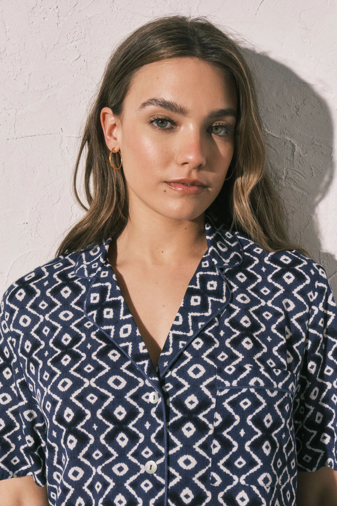 Women Secret Blue Print Women Blue Printed Classic Pyjamas SKU: 3794098_19 Image 01