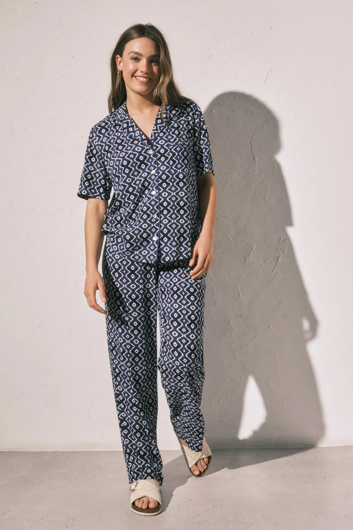 Women Secret Blue Print Women Blue Printed Classic Pyjamas SKU: 3794098_19 Image 02