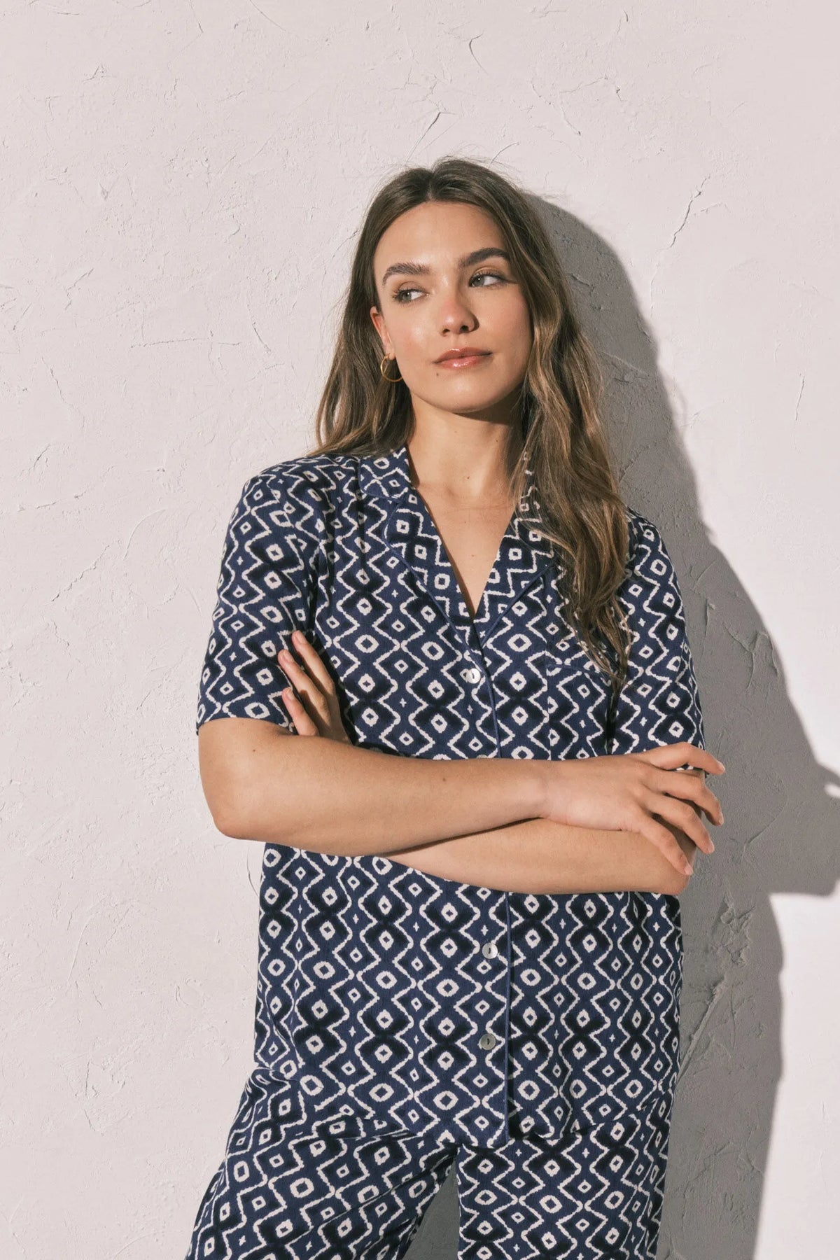 Women Secret Blue Print Women Blue Printed Classic Pyjamas SKU: 3794098_19 Image 03
