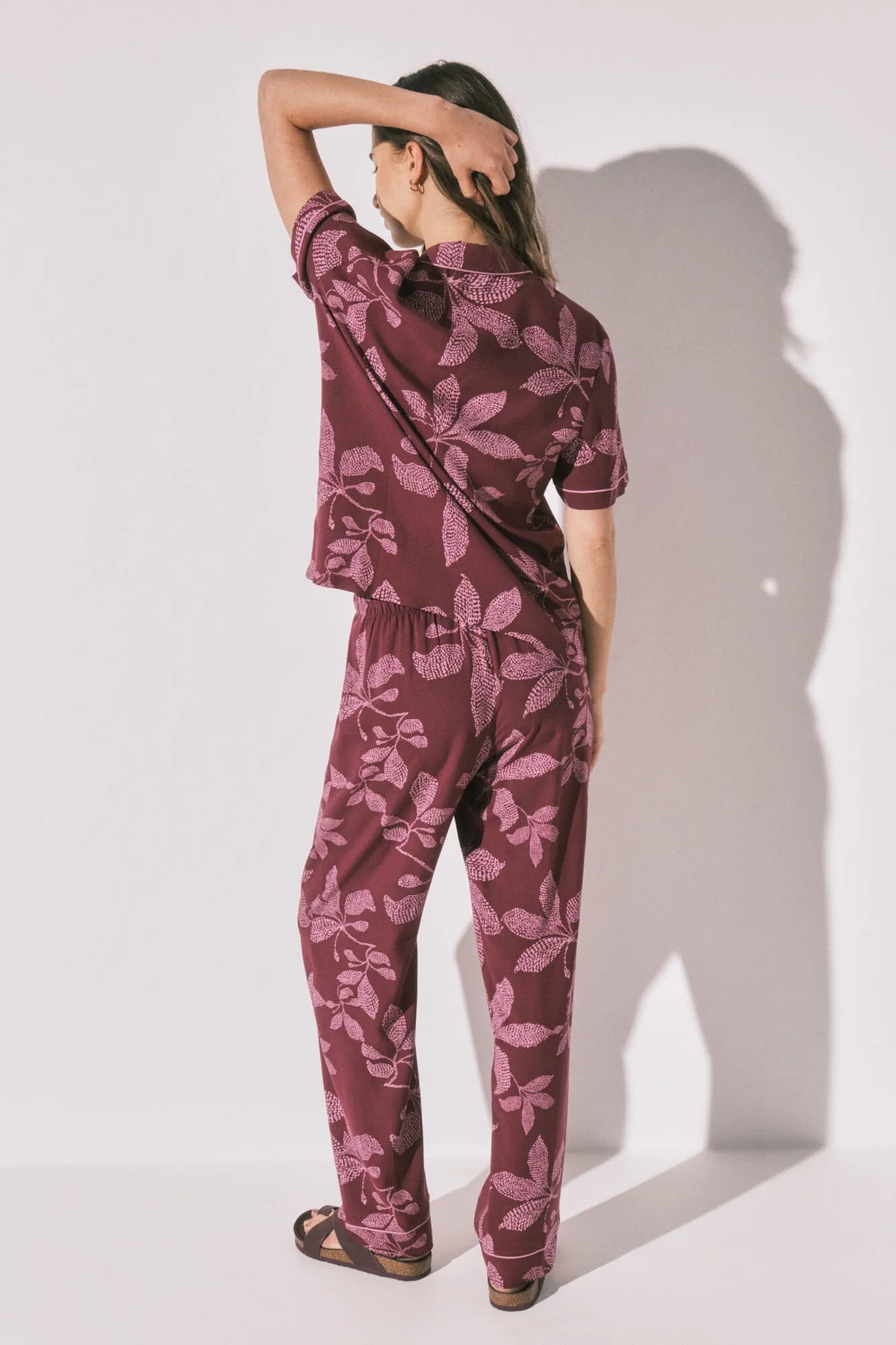 Women Secret Wine Women Floral Classic Pyjamas SKU: 3794099_68 Image 05