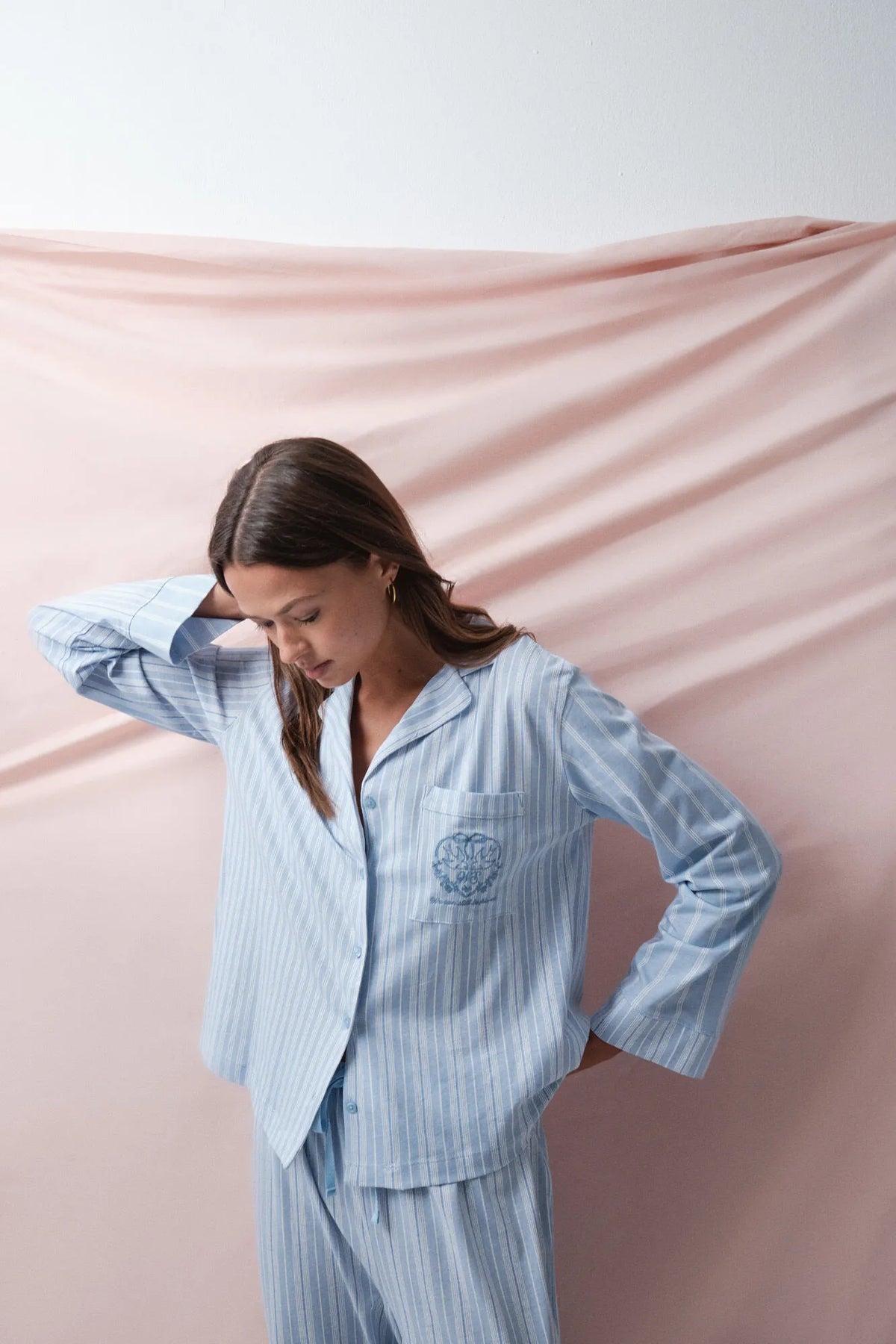Women Secret Blue Print Women Blue Striped Classic Pyjamas SKU: 3794103_19 Image 01