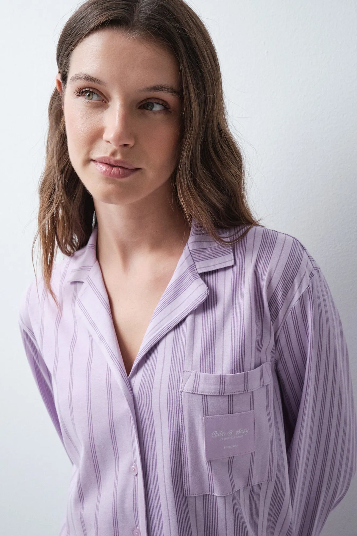 Women Secret Purple/Lilac Women Lilac Striped Classic Pyjamas SKU: 3794104_79 Image 05