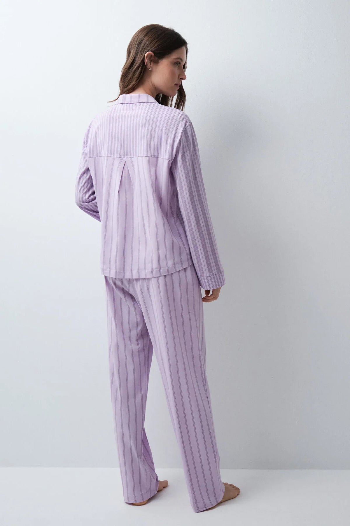 Women Secret Purple/Lilac Women Lilac Striped Classic Pyjamas SKU: 3794104_79 Image 06