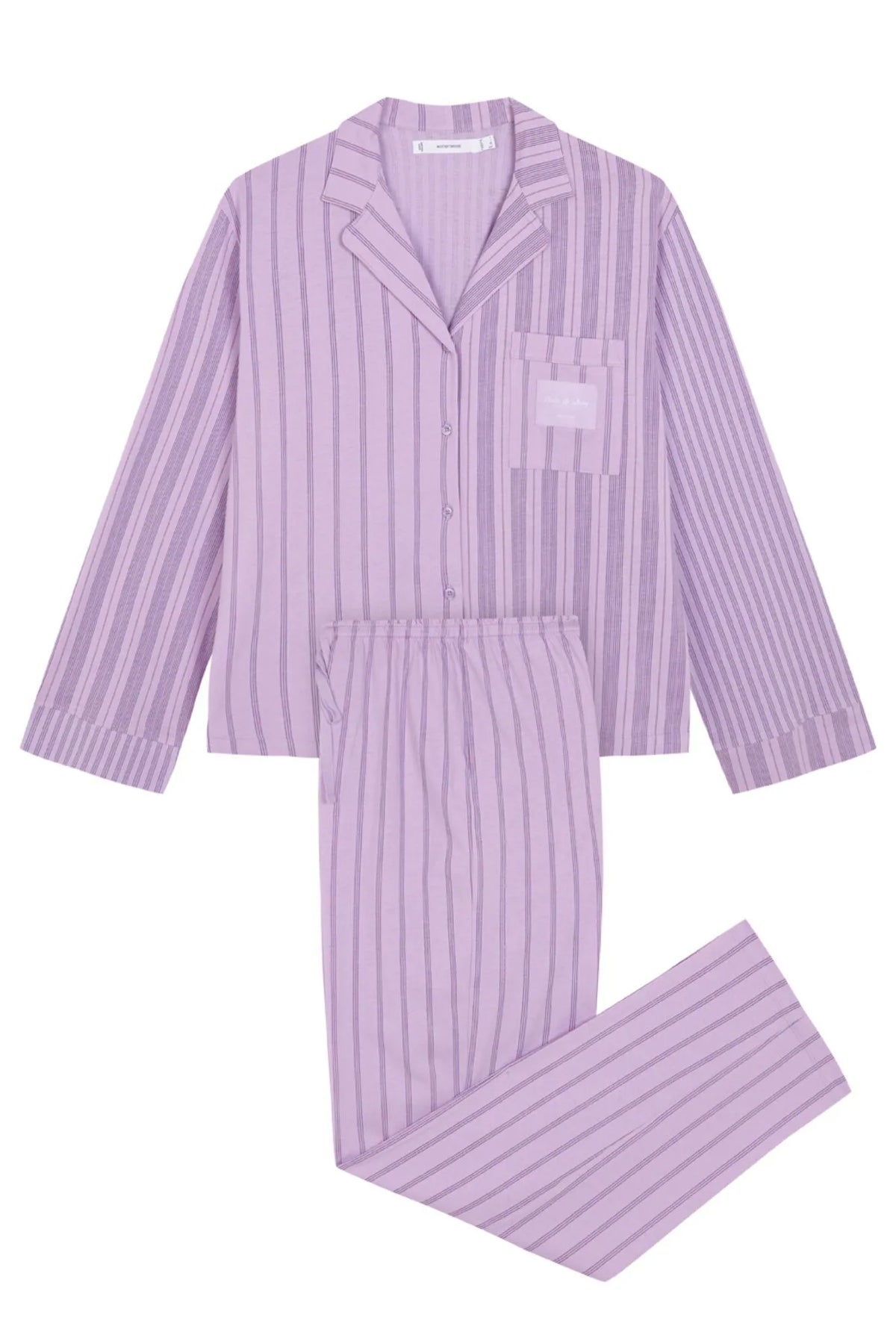 Women Secret Purple/Lilac Women Lilac Striped Classic Pyjamas SKU: 3794104_79 Image 07