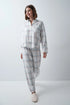 Women Secret Blue Print Women Plaid Flannel Classic Pyjamas SKU: 3794121_19 Image 01