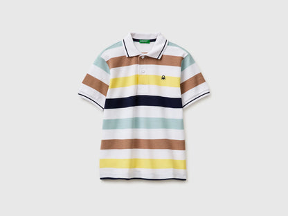 Benetton Multi-color Boys Striped Polo SKU: 37JJC3023_905 Image 01