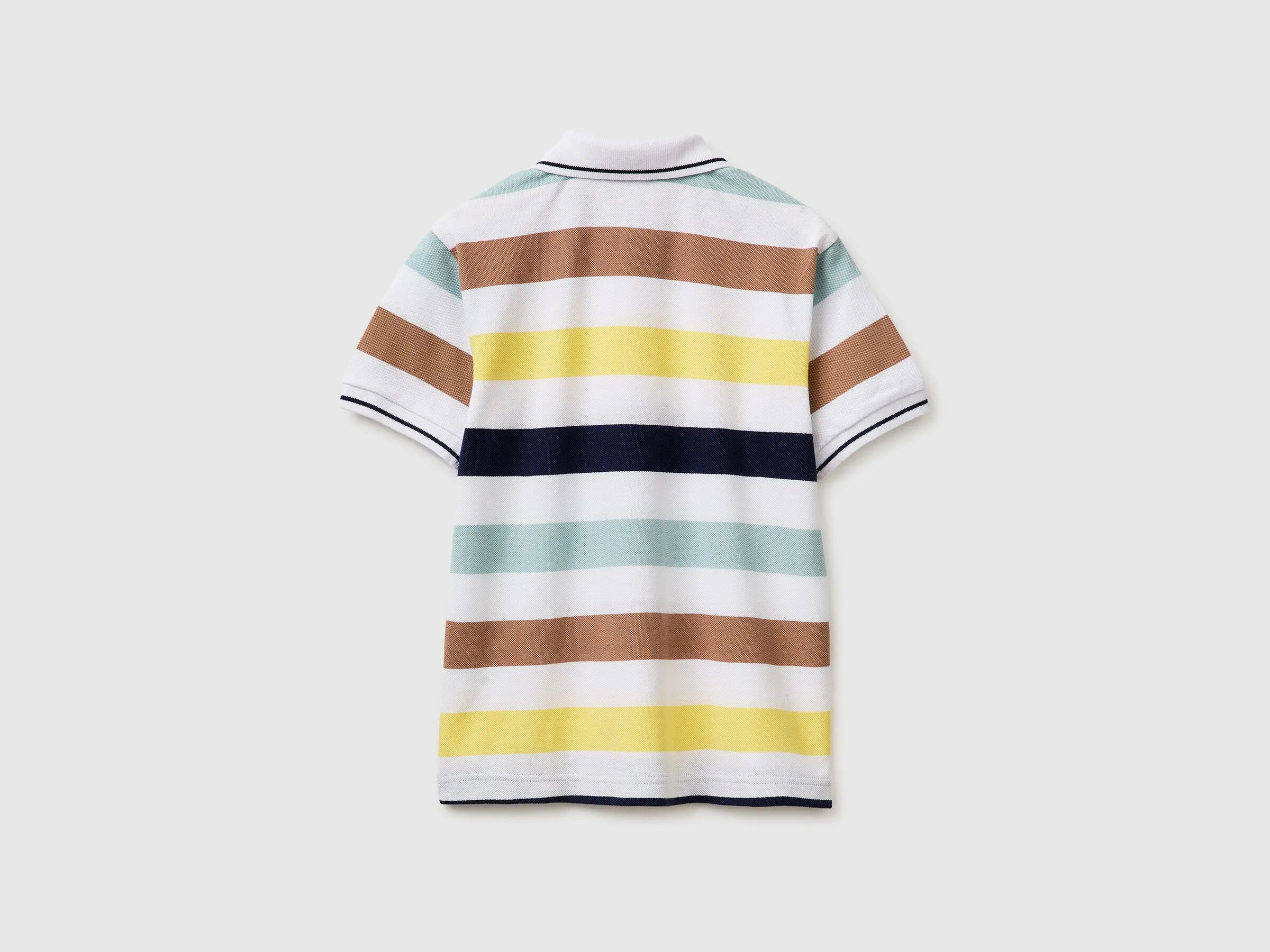 Benetton Multi-color Boys Striped Polo SKU: 37JJC3023_905 Image 02