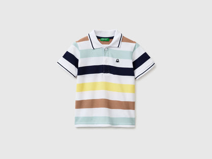 Benetton Multi-color Boys Striped Polo SKU: 37JJG3012_905 Image 01