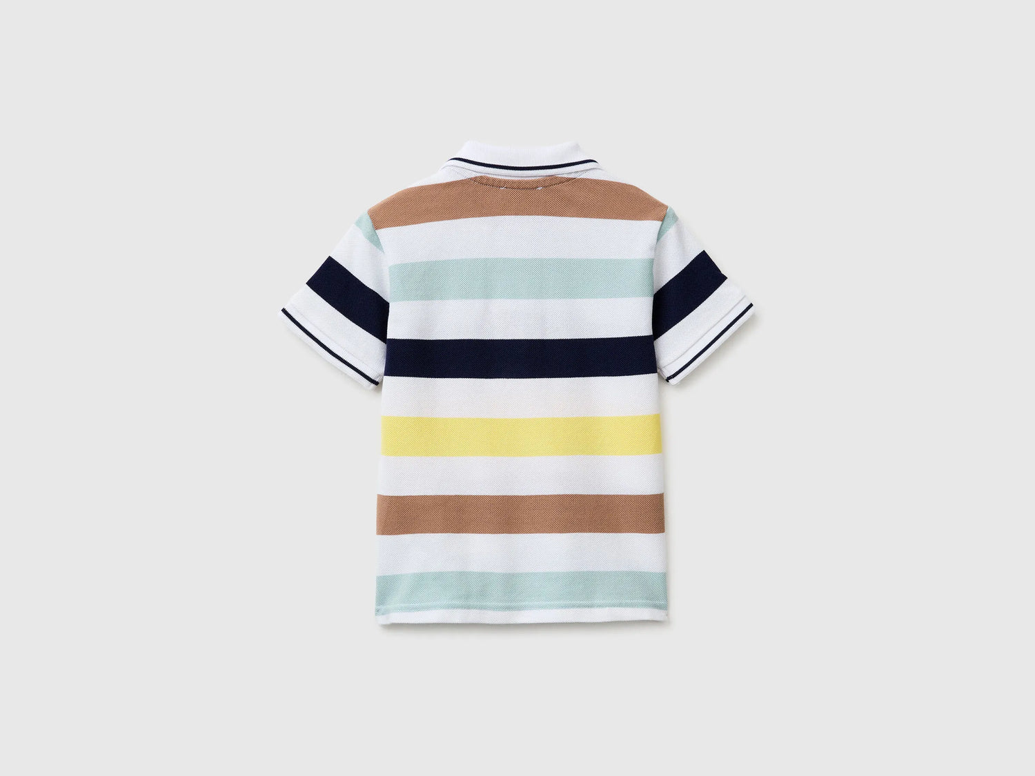 Benetton Multi-color Boys Striped Polo SKU: 37JJG3012_905 Image 02