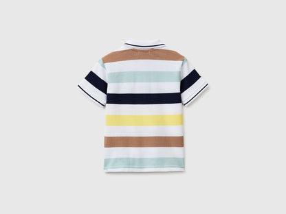Benetton Multi-color Boys Striped Polo SKU: 37JJG3012_905 Image 02