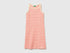 Benetton Pink Girls Striped Midi Dress SKU: 38DBCV019_902 Image 01
