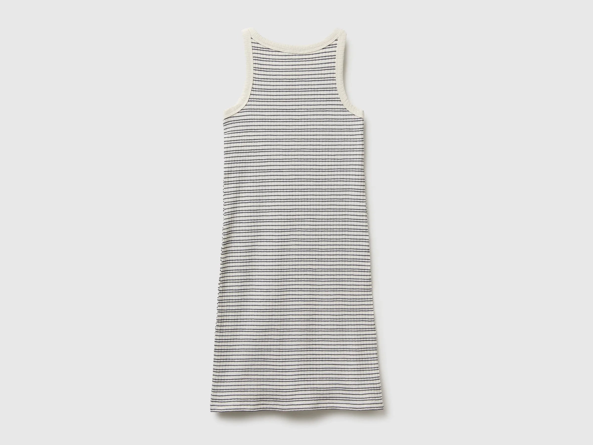 Benetton Purple Girls Striped Midi Dress SKU: 38DBCV019_904 Image 02