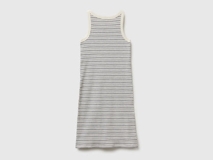 Benetton Purple Girls Striped Midi Dress SKU: 38DBCV019_904 Image 02