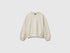 Benetton Creamy White Girls 100% Cotton Closed Sweatshirt SKU: 38O3C10U6_0R2 Image 01