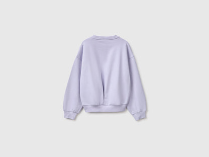 Benetton Lavender Girls 100% Cotton Closed Sweatshirt SKU: 38O3C10U6_19B Image 02
