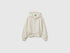 Benetton Creamy White Girls 100% Cotton Hoodie SKU: 38O3C506C_0R2 Image 01