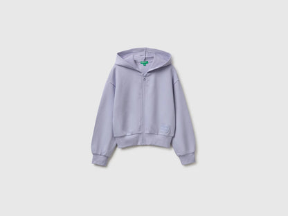Benetton Lavender Girls 100% Cotton Hoodie SKU: 38O3C506C_19B Image 01