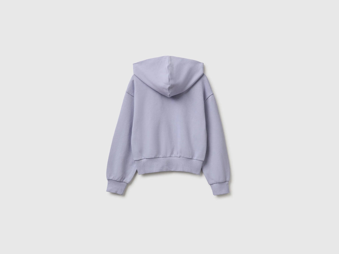 Benetton Lavender Girls 100% Cotton Hoodie SKU: 38O3C506C_19B Image 02