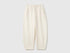 Benetton Creamy White Girls Barrel-Fit Joggers in Fleece SKU: 38O3CF076_0R2 Image 01