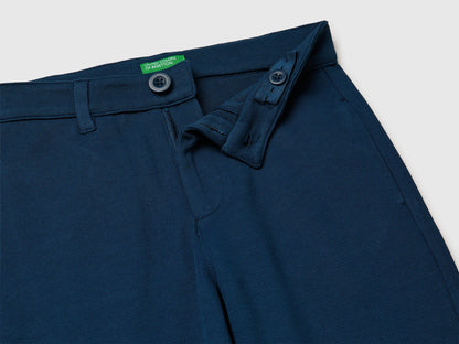 Benetton Dark Blue Boys Elegant Trousers SKU: 38PZCF073_37T Image 03
