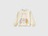 Benetton Creamy White Girls Capyfun Capybara Crewneck Sweatshirt SKU: 392VG10NR_00V Image 01
