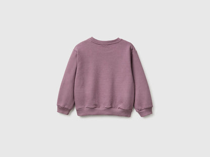 Benetton Plum Girls Capyfun Capybara Crewneck Sweatshirt SKU: 392VG10NR_048 Image 02