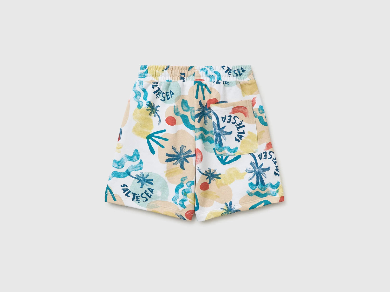 Benetton Multi-color Boys Bermuda Shorts with Tropical Print SKU: 3959G9024_70P Image 02